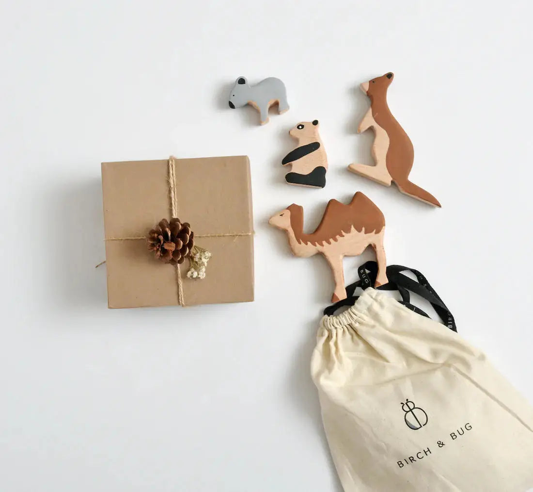 wooden exotic animals for kids