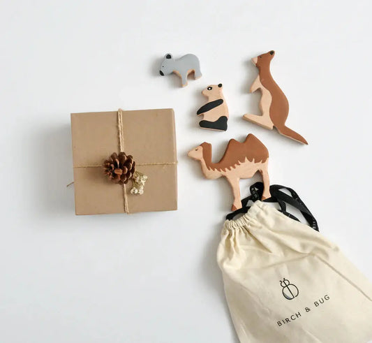 wooden exotic animals for kids