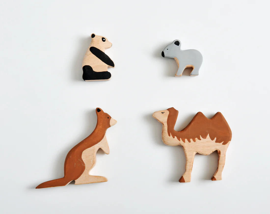 wooden exotic animals for kids