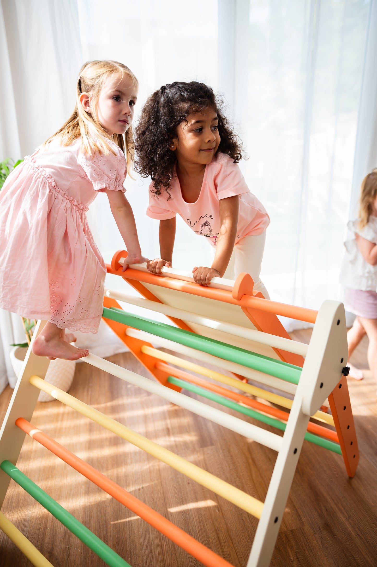 Preschooler Starter Bundle | Pikler Triangle, Sensory Table & Balance Board | Montessori-Inspired Wooden Toys