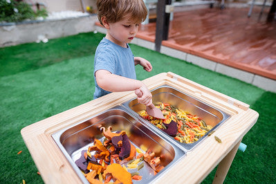 Preschooler Starter Bundle | Pikler Triangle, Sensory Table & Balance Board | Montessori-Inspired Wooden Toys