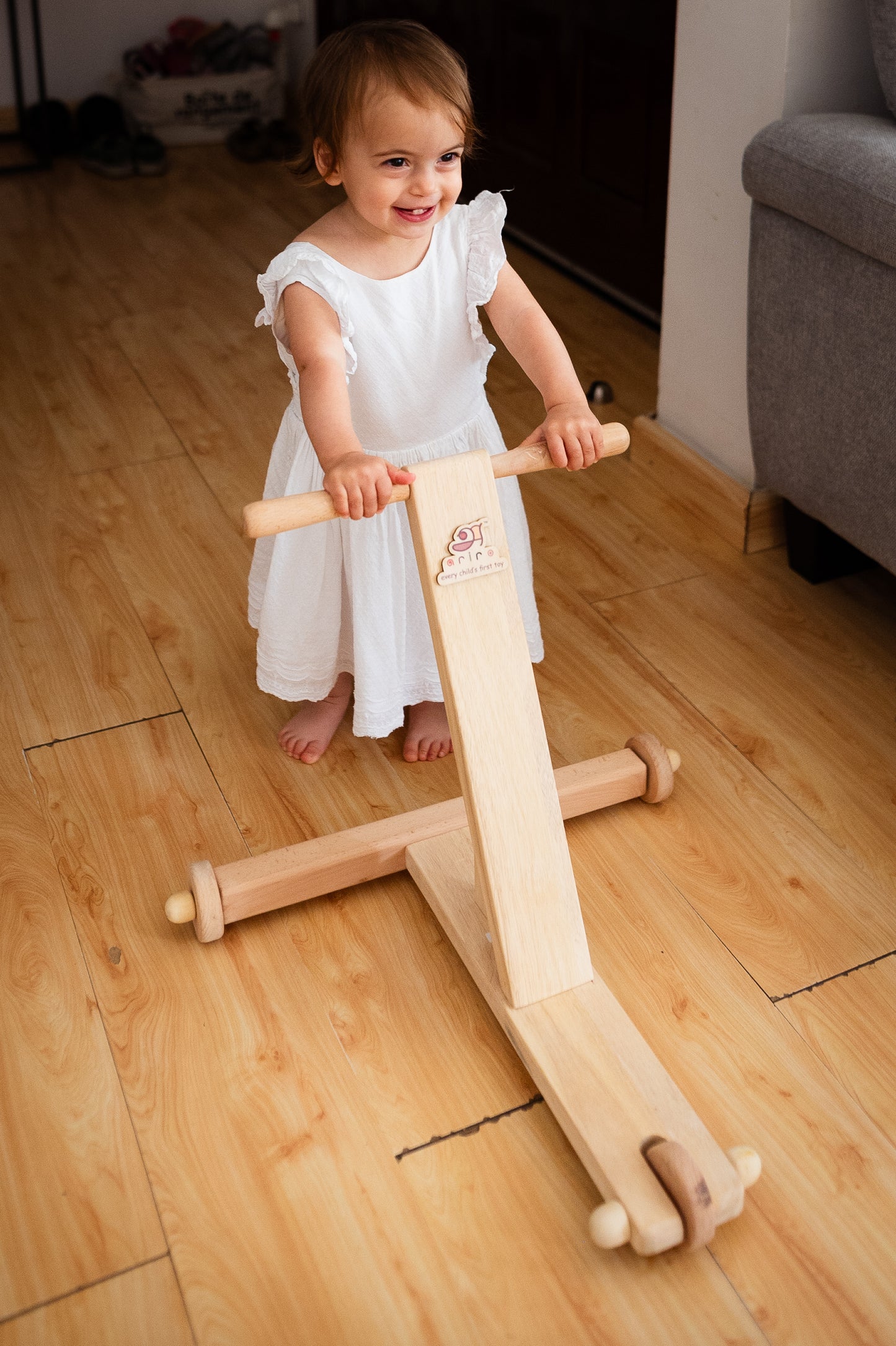 Toddler Starter Bundle | Learning Tower, Push Wagon & Wooden Animal Set | Montessori inspired Eco-Friendly & Safe